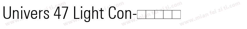 Univers 47 Light Con字体转换